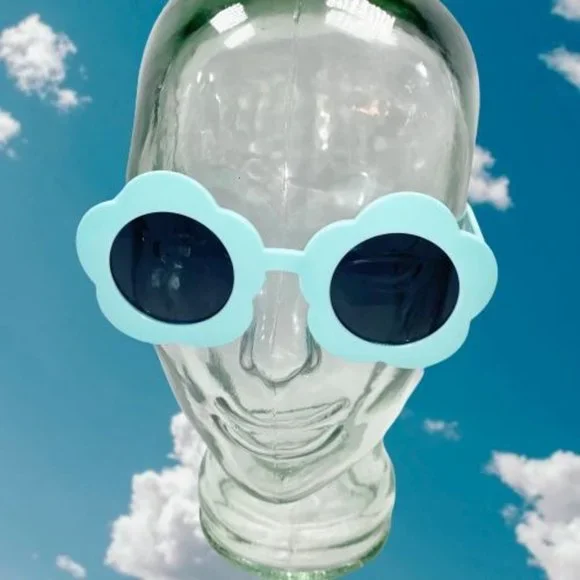 Blue Flower Power Sunglasses - Picture 2 of 11